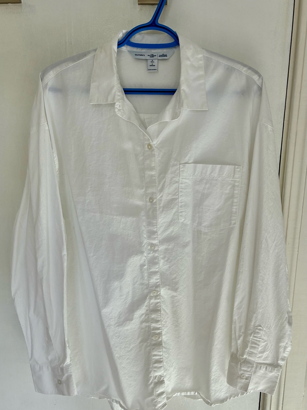 Old Navy White Men's Long-Sleeve Button-Up Shirt